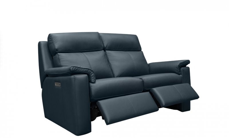 Small Sofa Electric Recliner DBL with USB Leather - L