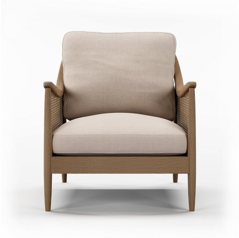 Minsk Chair Rattan Chair Linen Mix Natural