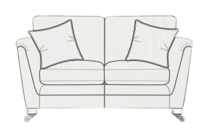 Ashborne 2 Seater Settee - (2 Small Scatters) - CAT A