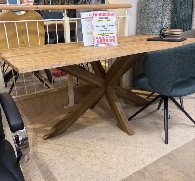 Woodland 200 CM Fixed Top Dining Table