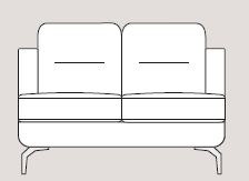 Mateo 130cm Sofa Fabric - Cat 120 - Dynamic Seat