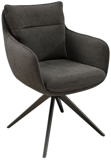 Belfast Swivel Dining Chair - Charcoal