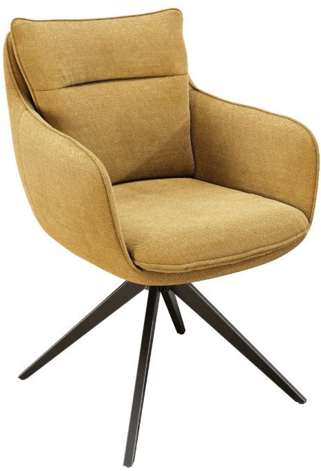 Belfast Swivel Dining Chair - Ochre Yellow