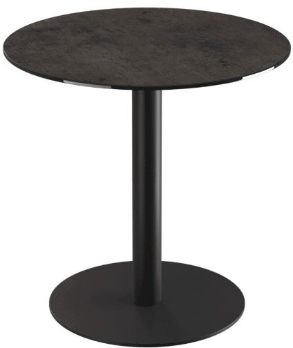 Orlando Round Table 75 x 75 cm - Steel - Black lacquered steel legs
