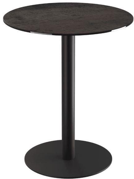 Orlando Round Table 75 x 90 cm - Steel - Black lacquered steel legs