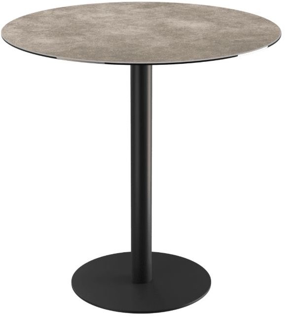 Orlando Round Table 100 x 90 cm - Argile - Black lacquered steel legs