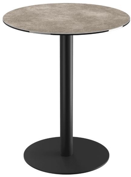 Orlando Round Table 75 x 100 cm - Argile - Black lacquered steel legs