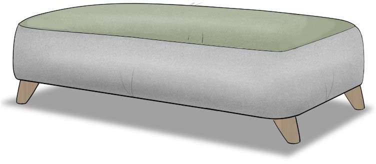 Michigan Bench Footstool - B Fabric