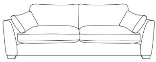 Extra Large Sofa - B Fabric - Comfort Sit Crumb Foam
