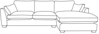 Chaise Sofa - Left Hand Facing - B Fabric - Comfort Sit Crumb Foam