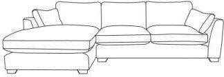 Chaise Sofa - Right Hand Facing - B Fabric - Comfort Sit Crumb Foam