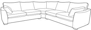 Large Corner Sofa - B Fabric - Comfort Sit Crumb Foam