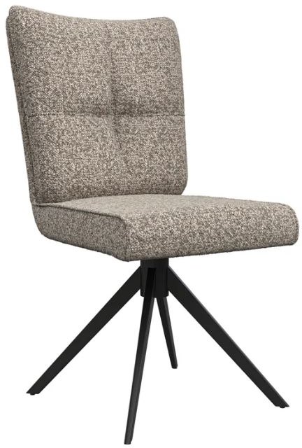 Oska Swivel Armless Dining Chair - Beige