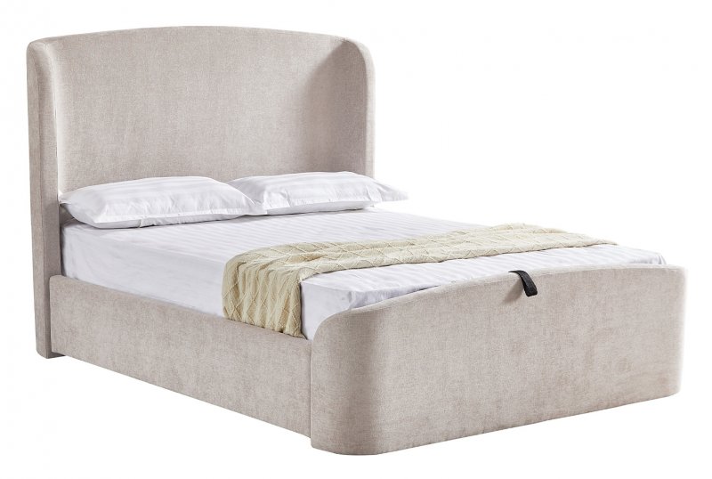 Modello Kingsize Ottoman Bed - Cream