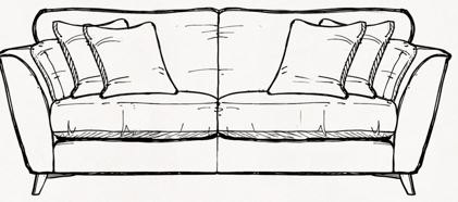 Lewis 4 Seater Settee (Split As Standard) - Grade A Fabric