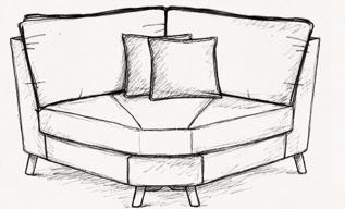 Lewis Corner Section - Grade A Fabric