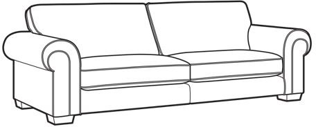 Belverdere Grand Sofa - Split - Classic Back - 10* Fabric 