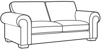 Belverdere Large Sofa - Classic Back - 10* Fabric
