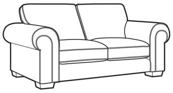 Belverdere Medium Sofa - Classic Back - 10* Fabric