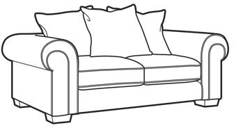 Belverdere Medium Sofa - Pillow Back - 10* Fabric