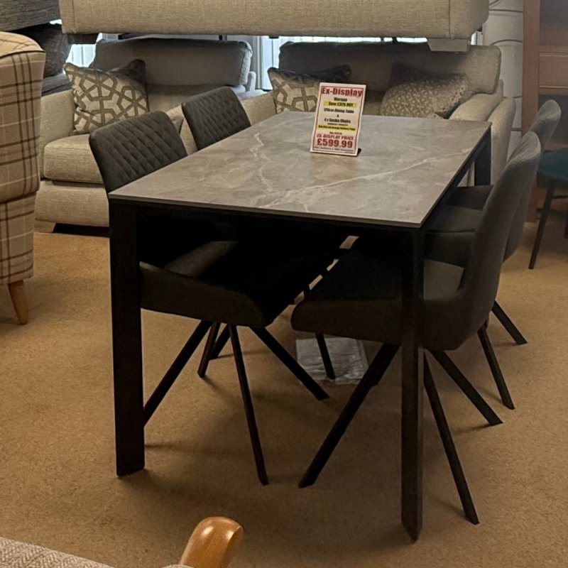 Merano 120 cm Dining table 4 x Saskia Chairs