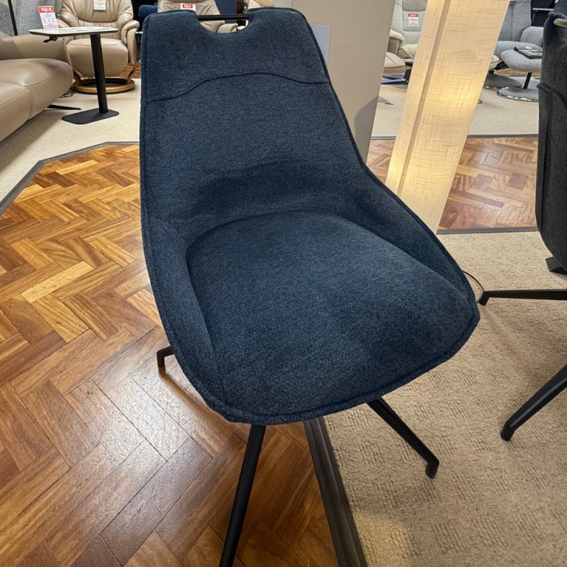 Dallas Swivel Dining Chairs Set of 4 Blue