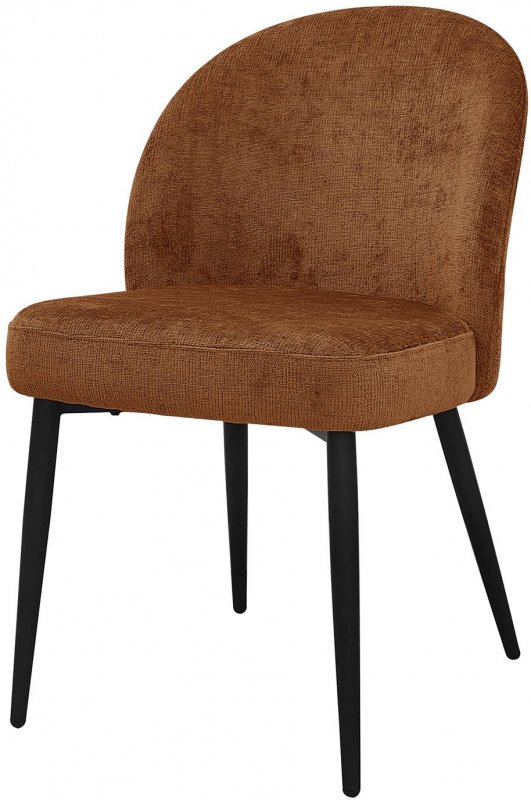 Max Dining Chair with Black Legs - Rust