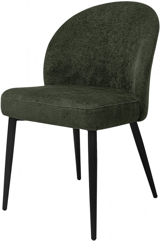 Max Dining Chair with Black Legs - Green
