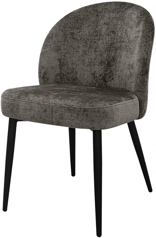 Max Dining Chair with Black Legs - Grey