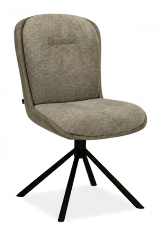 Yarnis Dining Chair - Grey / Sage - Black Leg