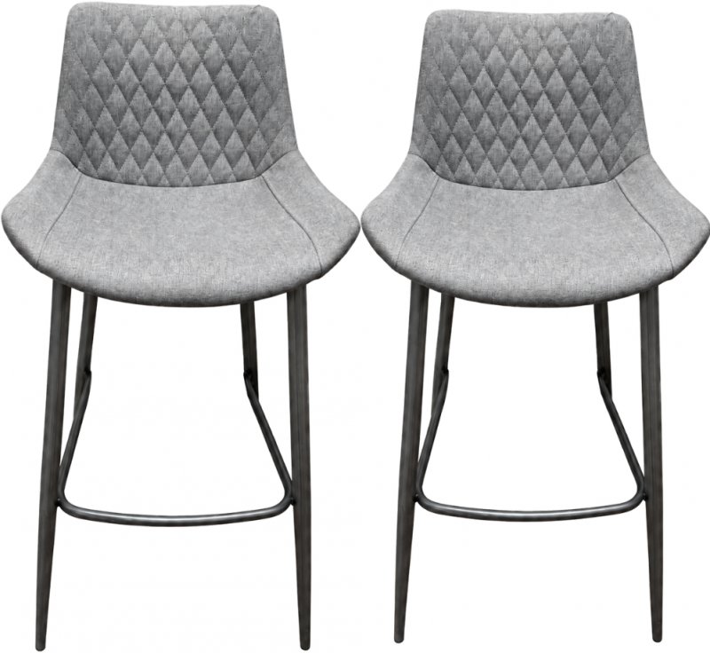 Piper Bar Stools Set of 2 Shadow Grey