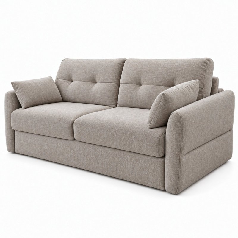 Salcombe Roll Out Sofa Bed Rhea Taupe Chenille