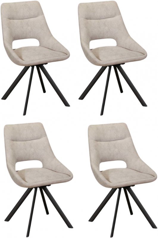 Banjar 4 'P' Style Swivel Dining Chairs