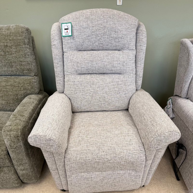 Haydock Premier Grand Rise Recliner Motion Cromwell Weave Stone & Pair of arm caps