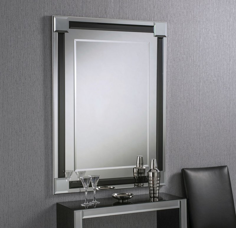 E500 Black 46” X 33” Bevel (117cm X 84cm) Mirror