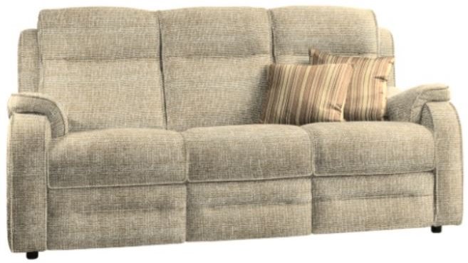 Boston 3 Seater Sofa Double Powered Single Motor Recliner Fabric A