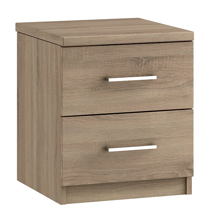 Malta Bedroom 2 Drawer Bedside  Finish - Bardolino Oak