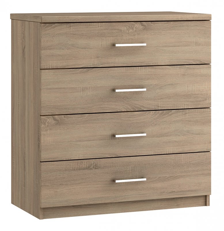 Malta Bedroom 4 Drawer Chest  Finish - Bardolino Oak