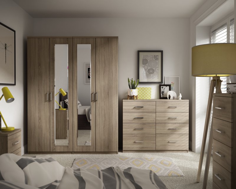 Malta Bedroom Single Pedestal Dressing Table Finish Bardolino