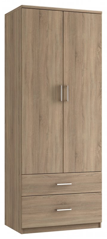 Malta Bedroom Double Tall Gents Robe  Finish - Bardolino Oak