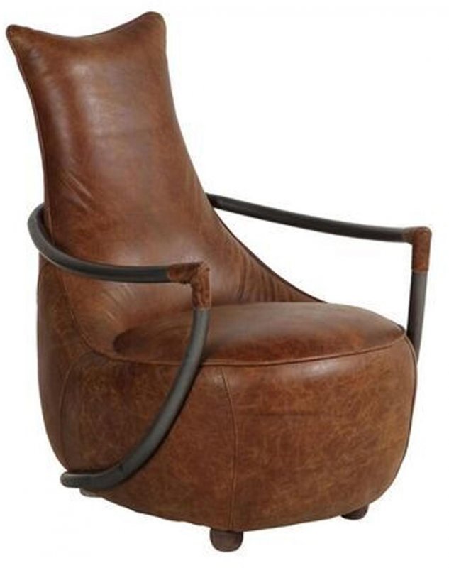 Heritage Collection Maverick Retro Relax Chair - Brown Leather
