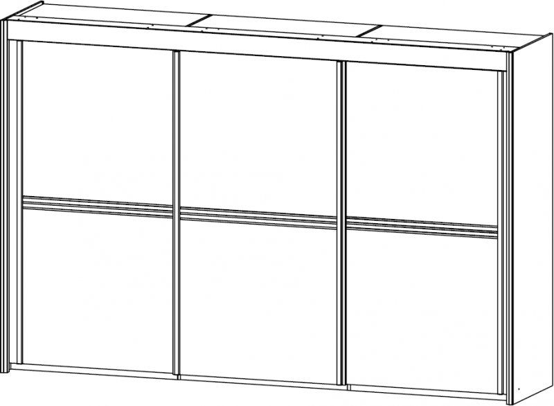 300cm Wide All Carcase Colour Door Wardobe 197cm High