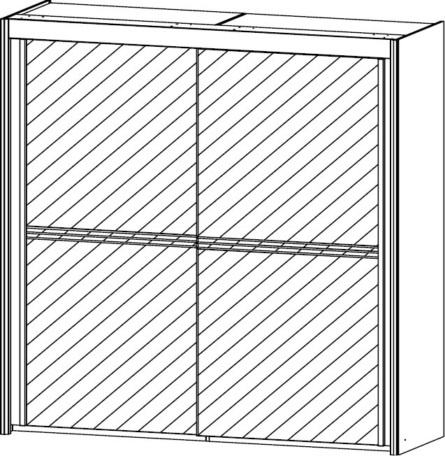 201cm Wide All Mirrored Door Wardobe 197cm High