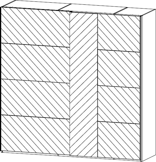 Type 1 - 226cm 2 Door Slider NO Lights