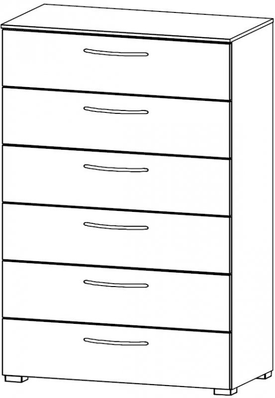 Java Chest Collection 6 Drawer Wide Chest 80cm Wide Carcase Colour Front