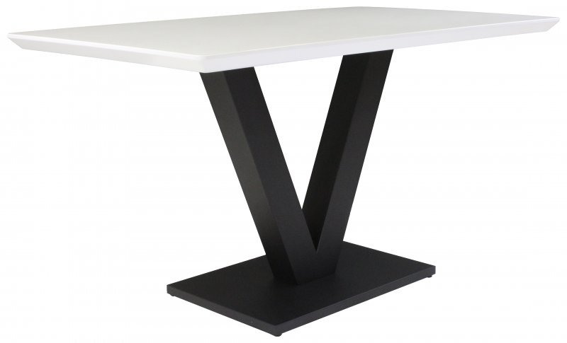 Gratton Collection Dining Table White Gloss 135cm