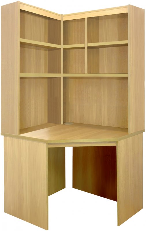 Home Office Collection Corner Desk With OSO Hutch Set