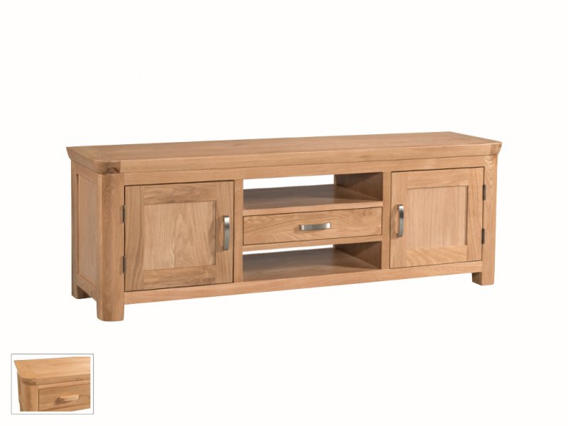 Suffolk Oak Dining Collection Wide Straight TV Unit