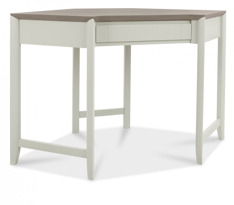 Revox Home Office Collection Corner Desk Grey Washed Oak & Soft Grey