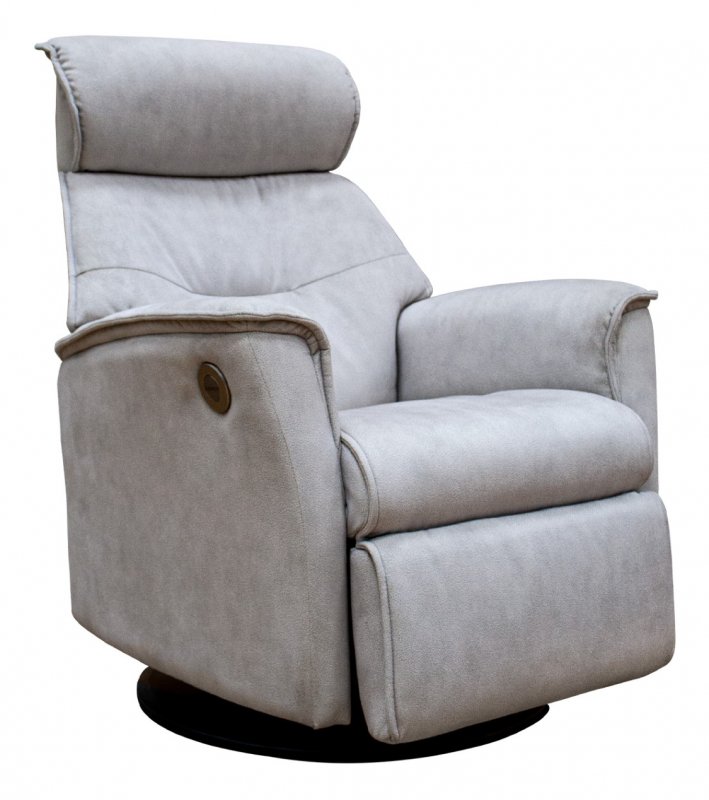 Malmo Recliner Collection Large power recliner chair with battery back up Fabric - A